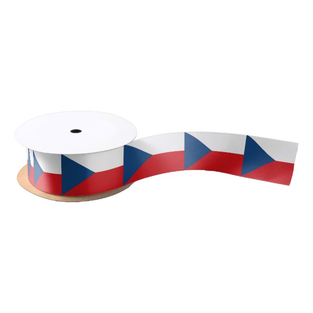 Czech Flag & Czech Republic travel, holiday/sports Satin Ribbon (Spool)