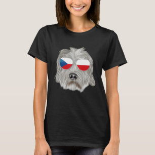 Czech Flag Dandie Dinmont Terrier Dog Czech Republ T-Shirt