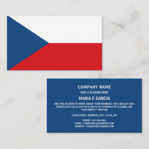 Czech Flag, Flag of Czech Republic Business Card
