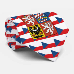 Czech Flag & Greater Coat of Arms, Czech Republic Tie