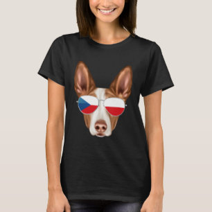 Czech Flag Ibizan Hound Dog Czech Republic Pocket T-Shirt