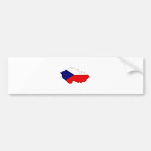Czech Flag Map full size Bumper Sticker