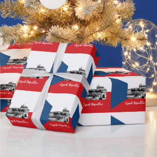 Czech Flag, Prague & Czechia gifts /sports fans Wrapping Paper