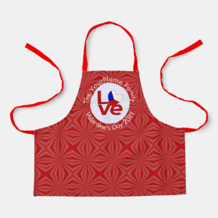 Czech Flag Red LOVE Personalised Kid's  Apron