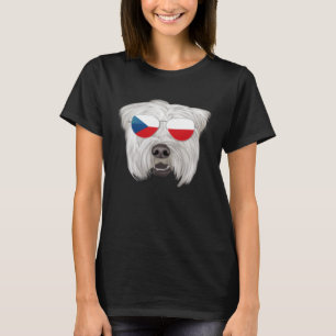 Czech Flag Soft Coated Wheaten Terrier Czech Repub T-Shirt