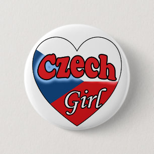 Czech Girl 6 Cm Round Badge