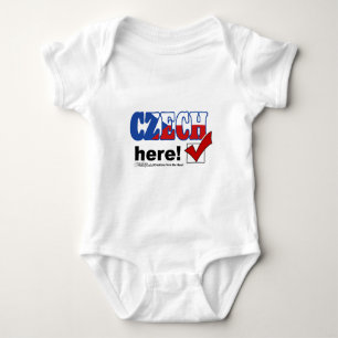 Czech Here (light) Baby Bodysuit