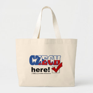 Czech Here (light) Large Tote Bag