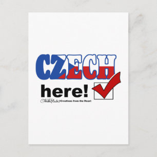 Czech Here (light) Postcard