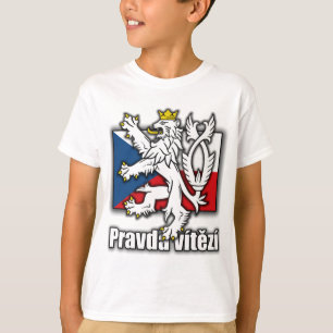 Czech Lion Coat of Arms Flag T-Shirt