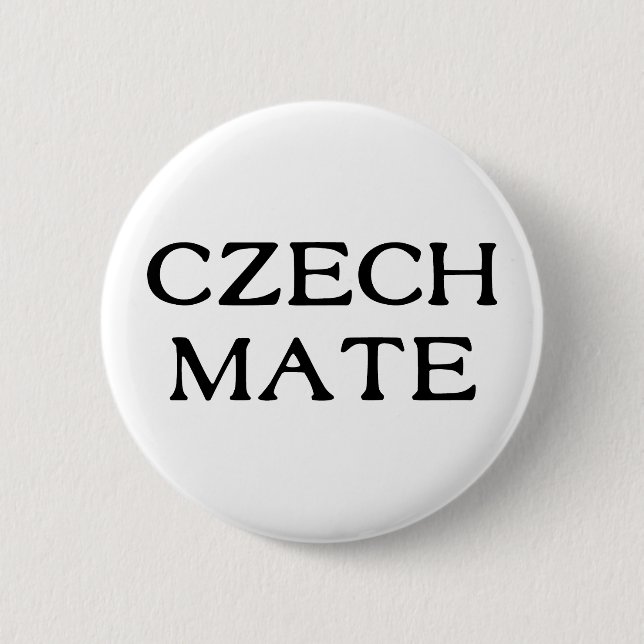 Czech Mate 6 Cm Round Badge (Front)