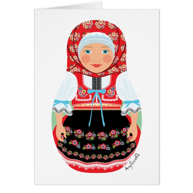 Czech Matryoshka Card (Front)
