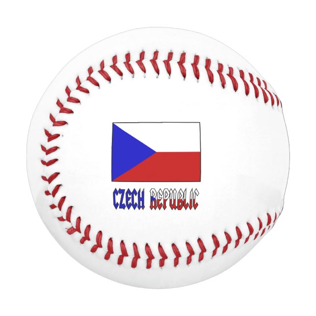 Czech Republic and Czech Flag Personalised  Baseball (Front Left)