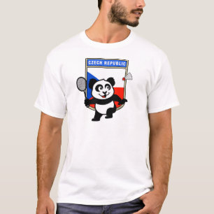 Czech Republic Badminton Panda T-Shirt
