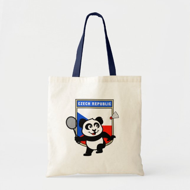 Czech Republic Badminton Panda Tote Bag (Front)