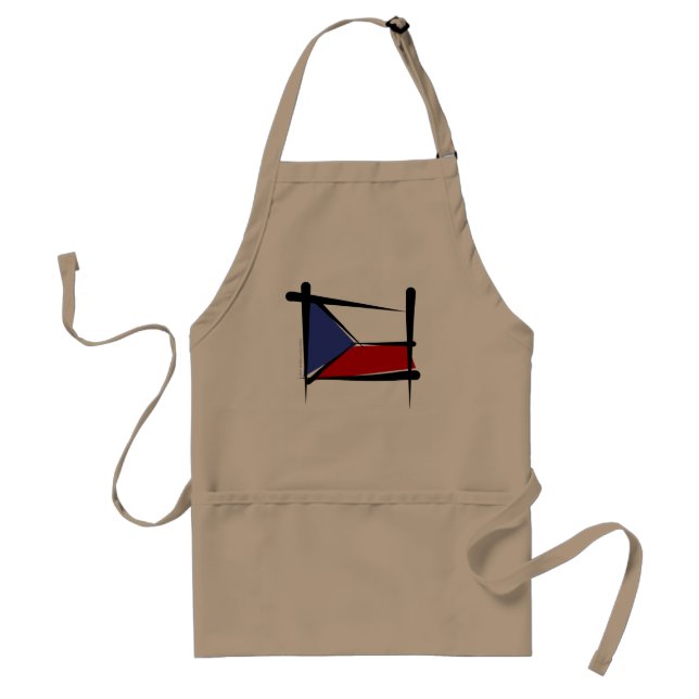 Czech Republic Brush Flag Standard Apron (Front)