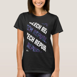 Czech Republic Camo Pattern Purple Camouflage T-Shirt