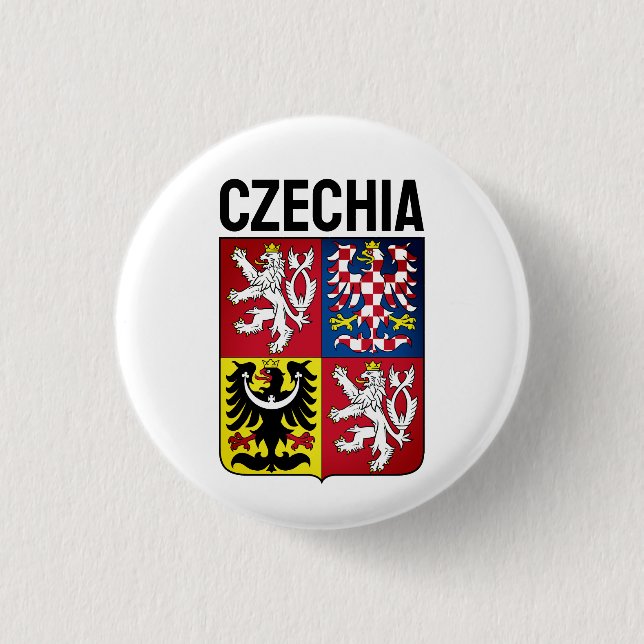 Czech Republic coat of arms 3 Cm Round Badge (Front)