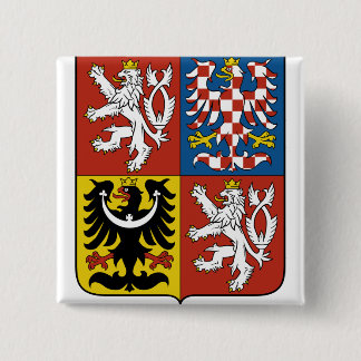 Czech Republic Coat of Arms detail 15 Cm Square Badge