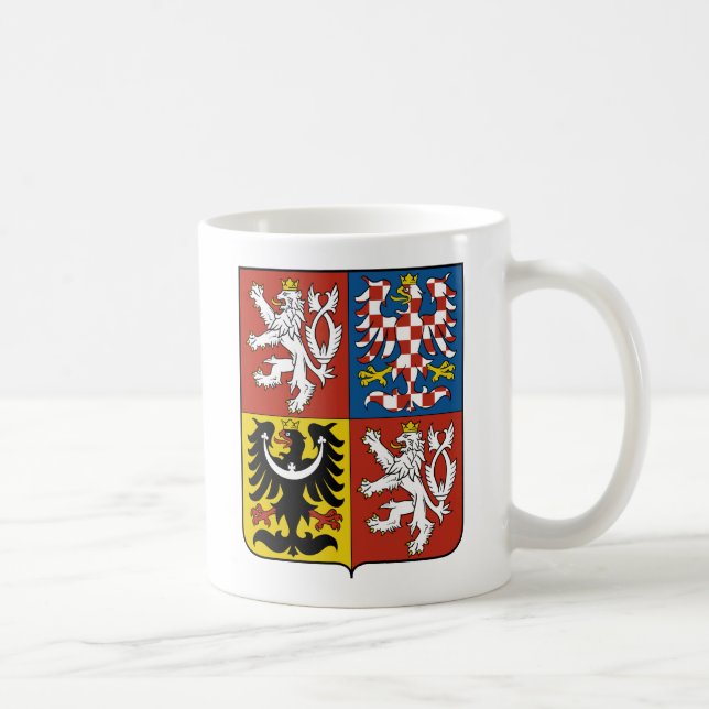 Czech Republic Coat of Arms detail Coffee Mug (Right)