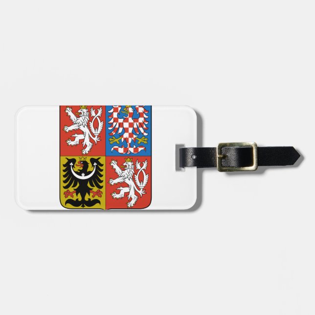 Czech Republic Coat of Arms Luggage Tag (Front Horizontal)