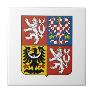 czech republic country coat arms symbol emblem fla ceramic tile