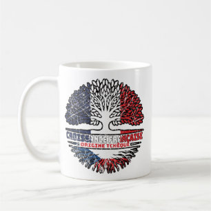 Czech Republic Czech French France Tree Roots Flag Coffee Mug
