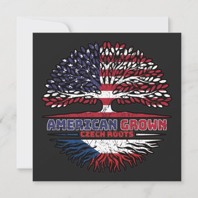 Czech Republic Czech US American USA United States Card (Front)