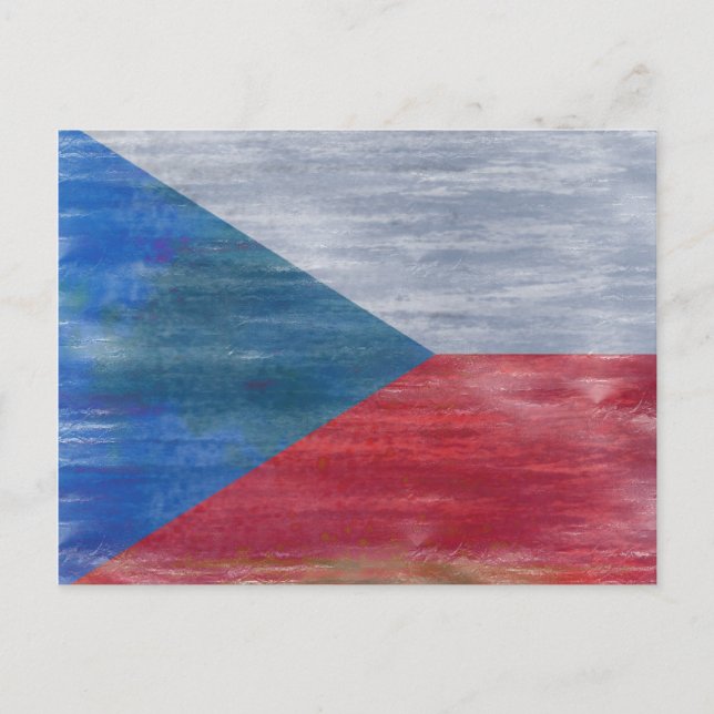 Czech Republic distressed flag Postcard (Front)