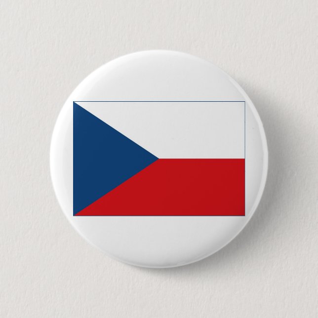 Czech Republic Flag 6 Cm Round Badge (Front)