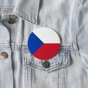 Czech Republic flag 7.5 Cm Round Badge