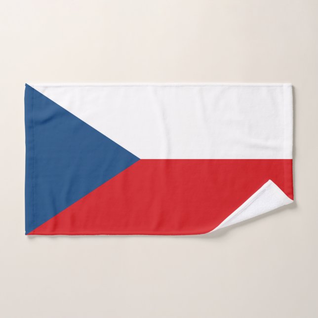 Czech Republic Flag Bath Towel Set (Hand Towel)