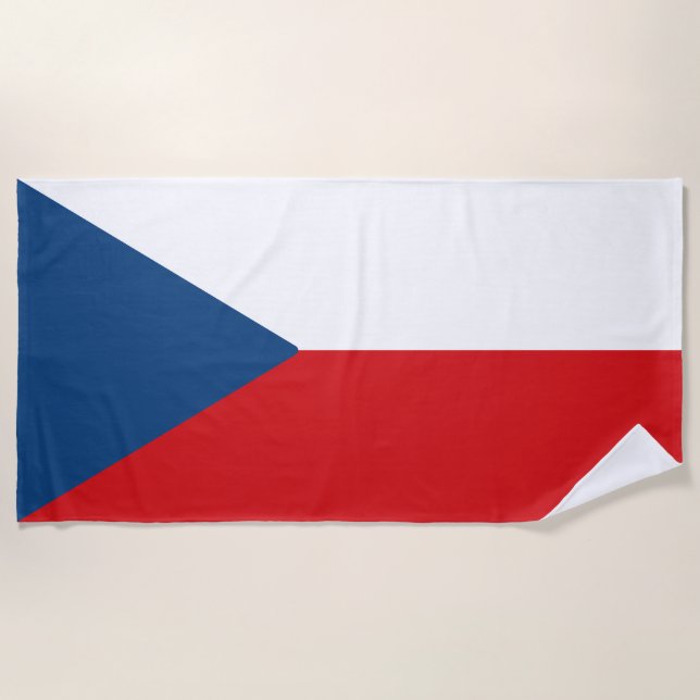 Czech Republic Flag Beach Towel (Front)