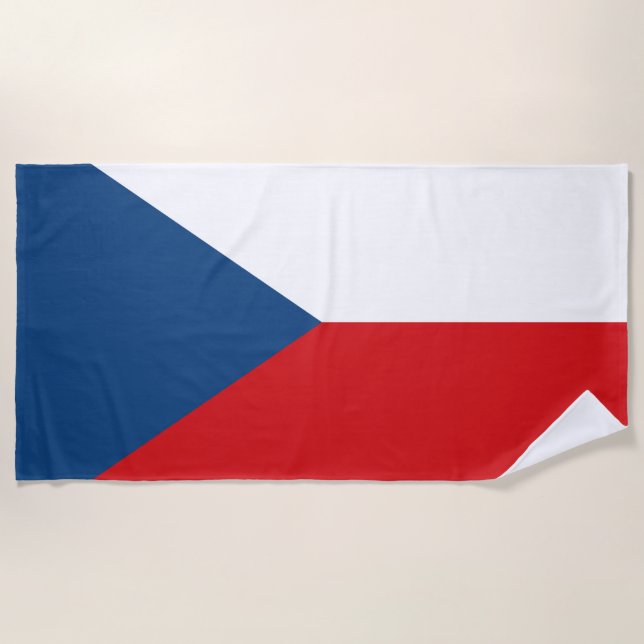 Czech Republic flag Beach Towel (Front)