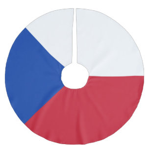 Czech Republic flag Brushed Polyester Tree Skirt