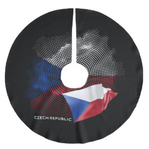 Czech Republic flag Brushed Polyester Tree Skirt