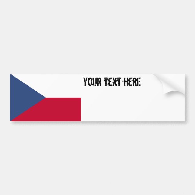 Czech Republic Flag Bumper Sticker (Front)