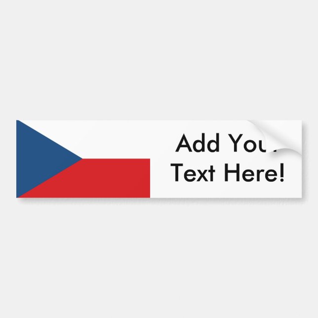 Czech Republic Flag Bumper Sticker (Front)