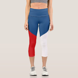 Czech Republic Flag Capri Leggings