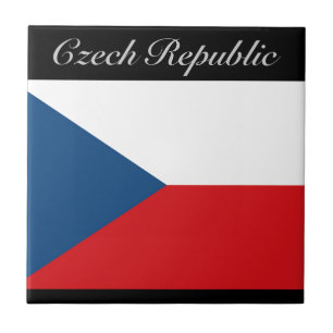 Czech Republic Flag - Ceska Republika Ceramic Tile