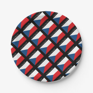 Czech Republic Flag - Ceska Republika Paper Plate
