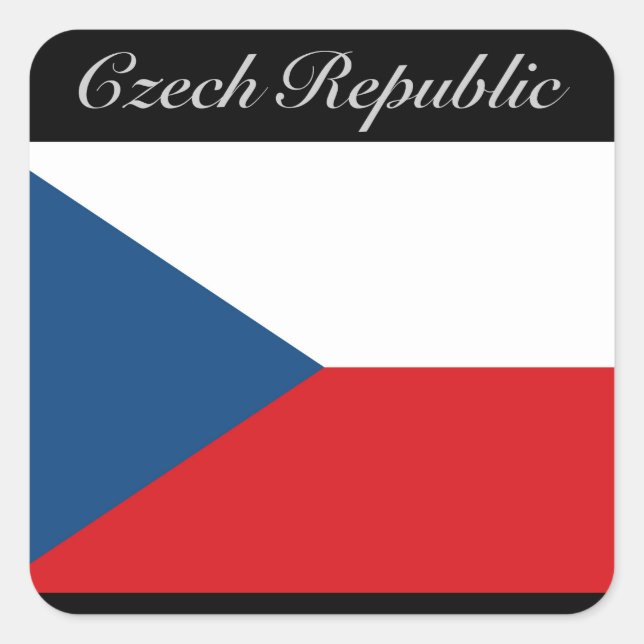 Czech Republic Flag - Ceska Republika Square Sticker (Front)
