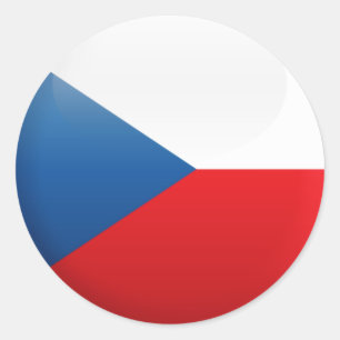 Czech Republic Flag Classic Round Sticker