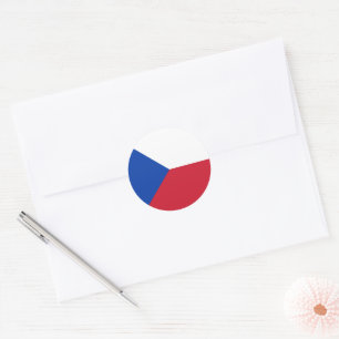 Czech Republic flag Classic Round Sticker