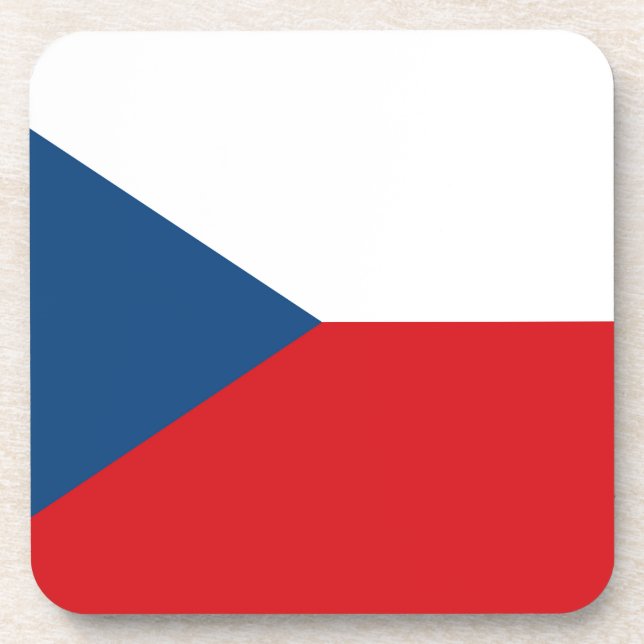 Czech Republic Flag Coaster (Front)