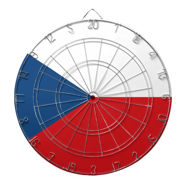 Czech Republic Flag Dartboard (Front)