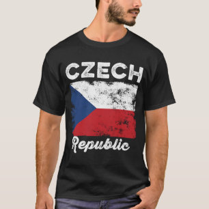 Czech Republic Flag Distressed  Men Women Kids  Cz T-Shirt
