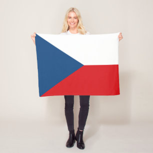 Czech Republic Flag Fleece Blanket