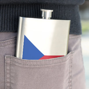 Czech Republic flag Hip Flask