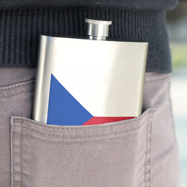 Czech Republic flag Hip Flask (In Situ)